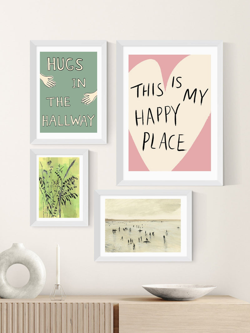 East End Prints Happy Place wall art print, UK version