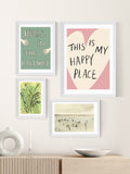 East End Prints Happy Place wall art print, UK version