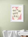 East End Prints Happy Place wall art print, UK version