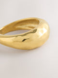 Gold tone stainless steel waterproof domed ring, imported from the UK