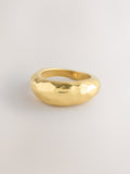Gold tone stainless steel waterproof domed ring, imported from the UK