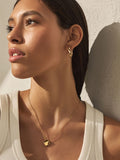 Gold tone waterproof stainless steel pebble necklace, UK version