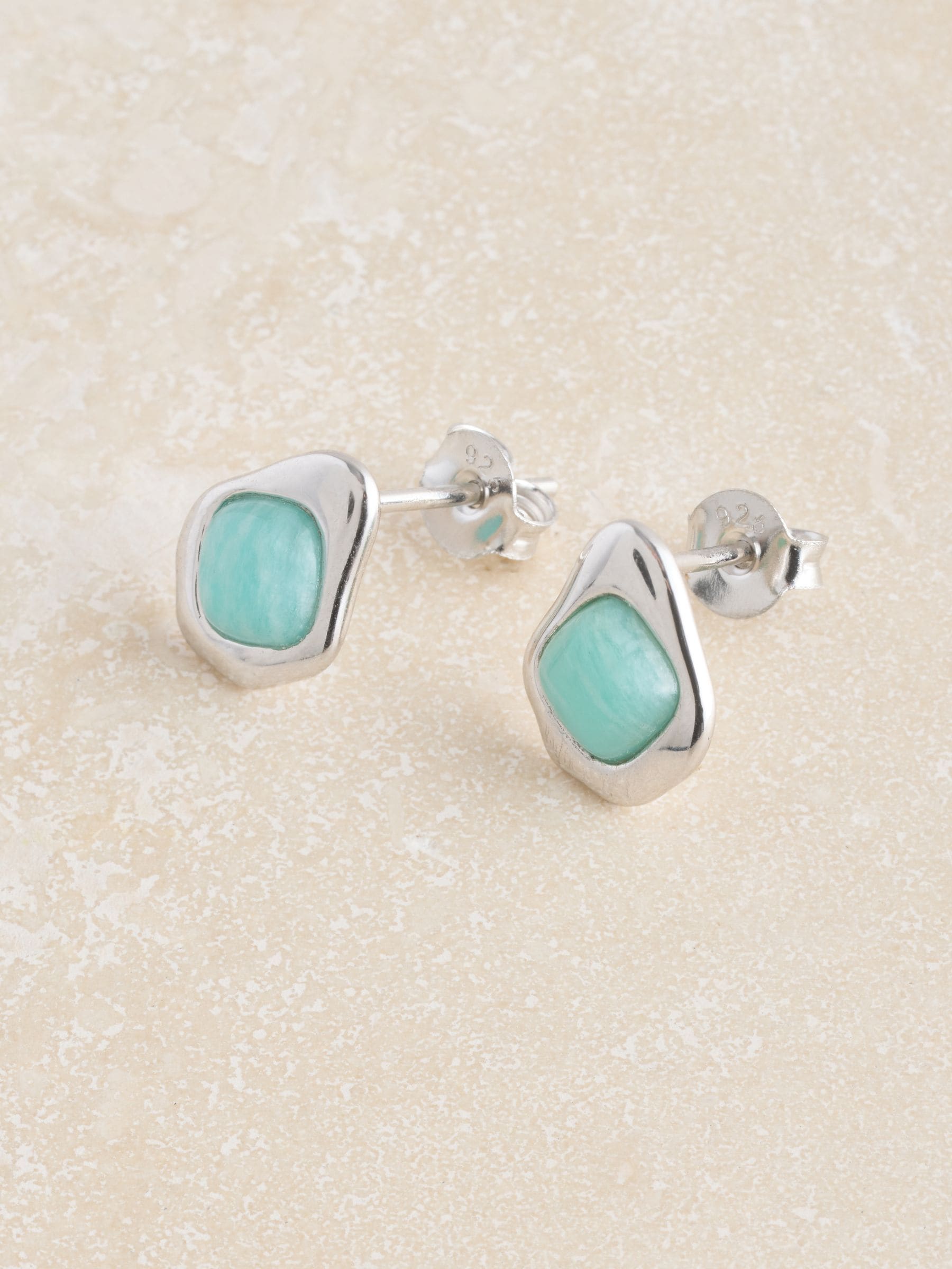 Sterling Silver Turquoise Stud Earrings - British product