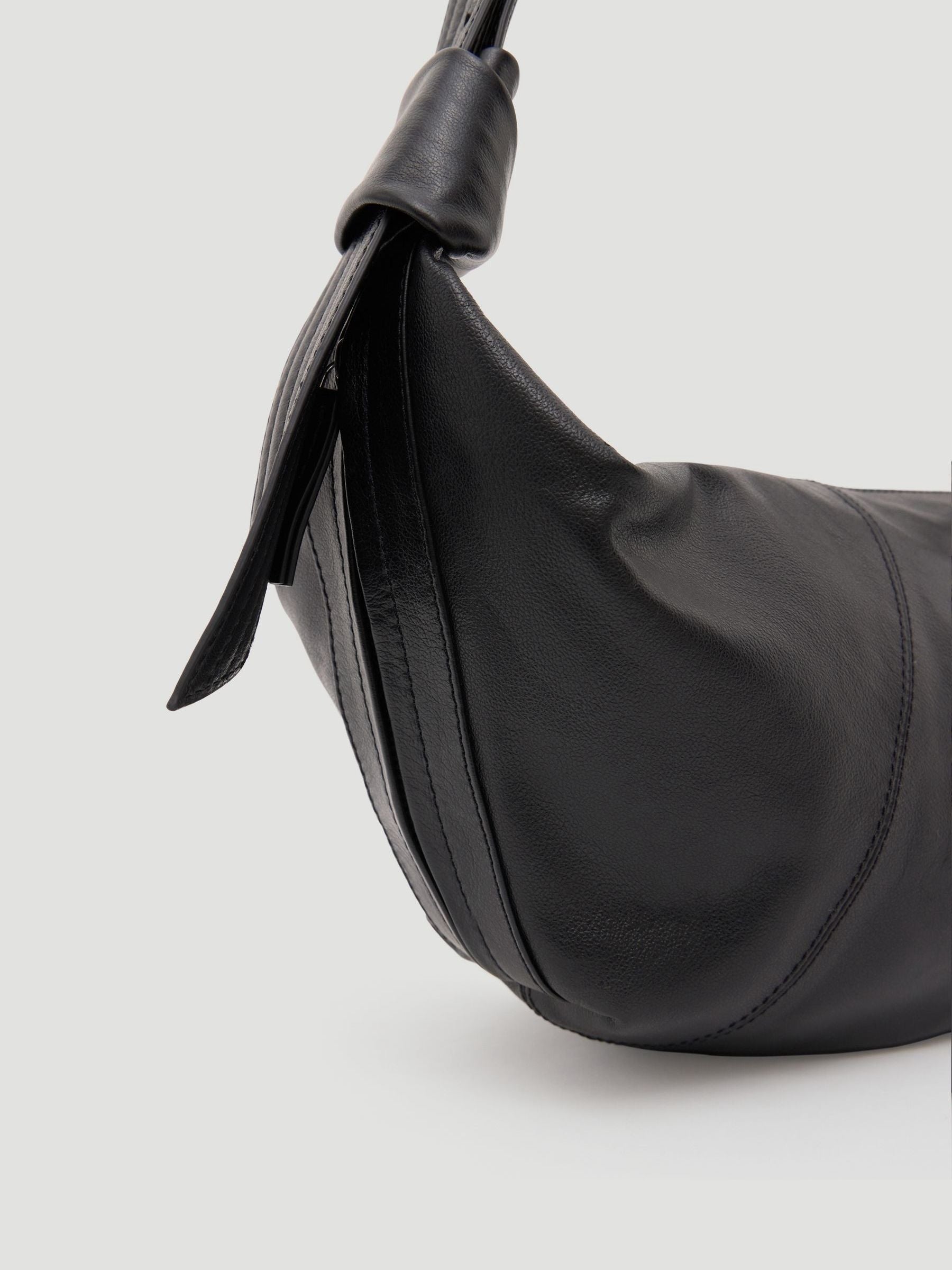 Hush oversized leather crescent bag - British product
