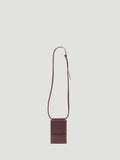 Hush red leather crossbody phone bag for travel (British brand)