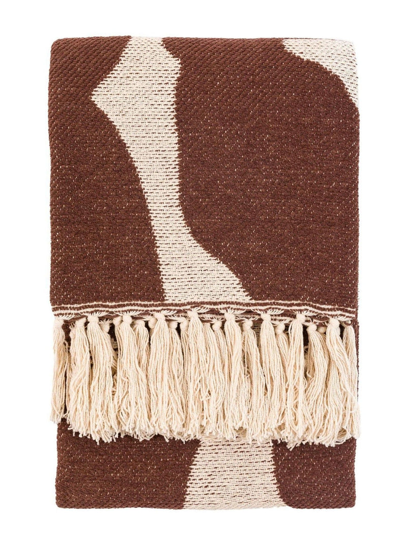 Gallery Home brown abstract throw 170cm, UK version