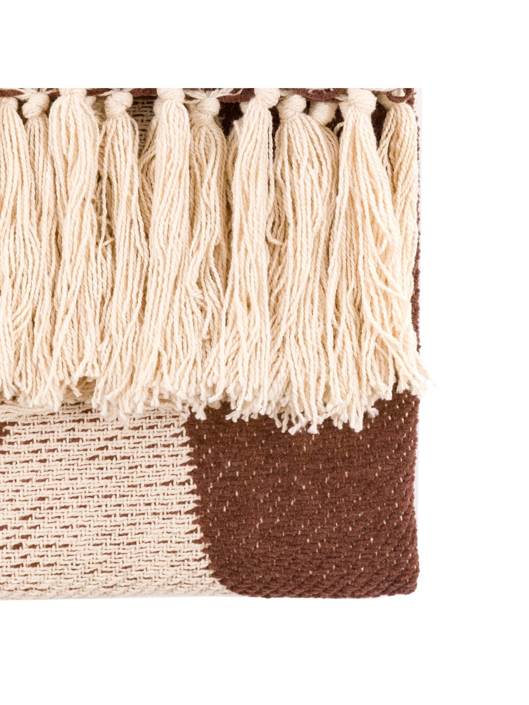 Gallery Home brown abstract throw 170cm, UK version