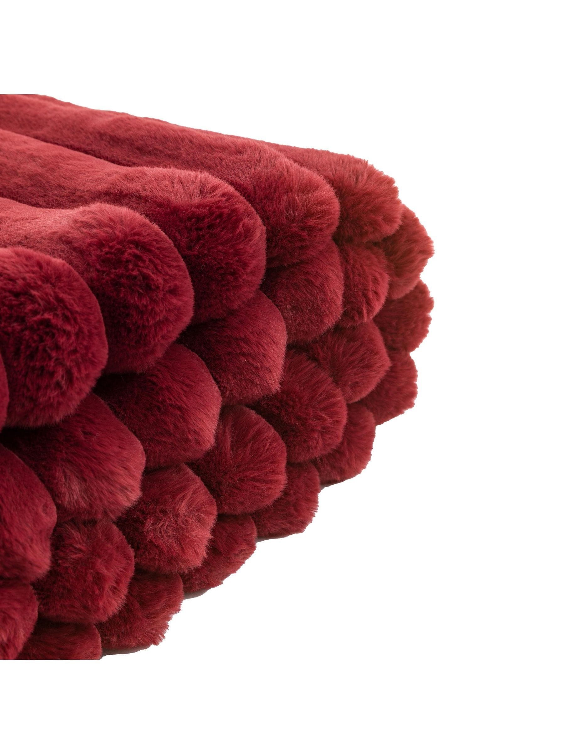 Gallery Home Mulberry faux fur throw 10x130cm (British brand)