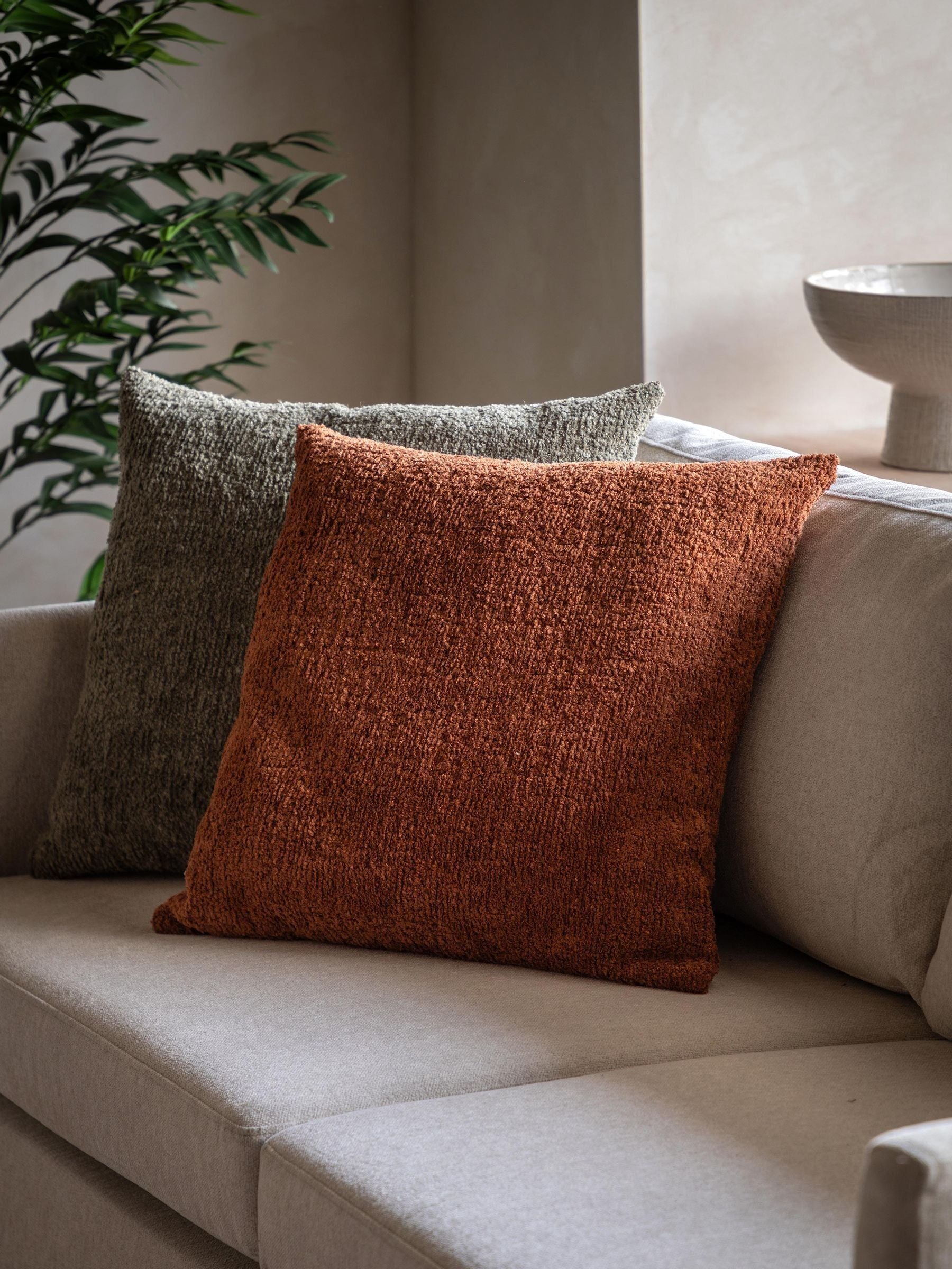 Gallery Home Red Kael Chenille Cushion