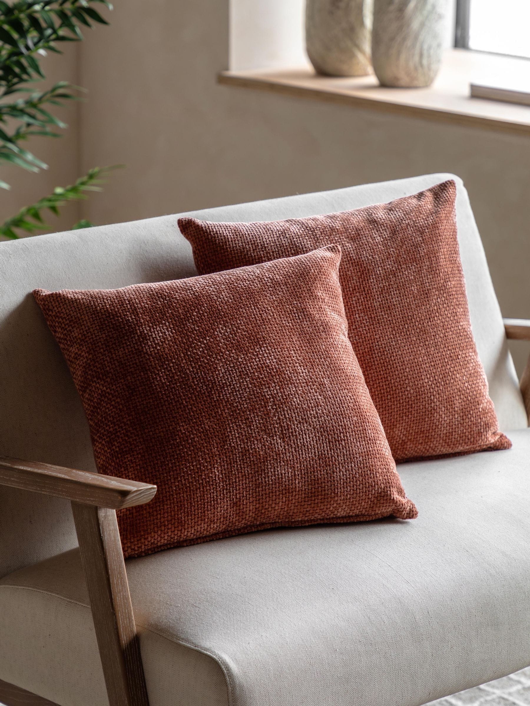 Gallery Home 2 Pack Red Bask Weave Cushions