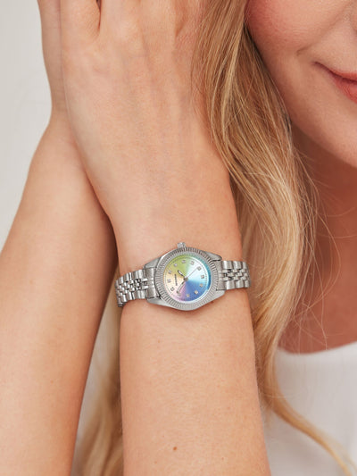 Next Women's 26mm Round Analogue Watch with Silver Bracelet and Sparkling Dial- Buy online at McGrocer