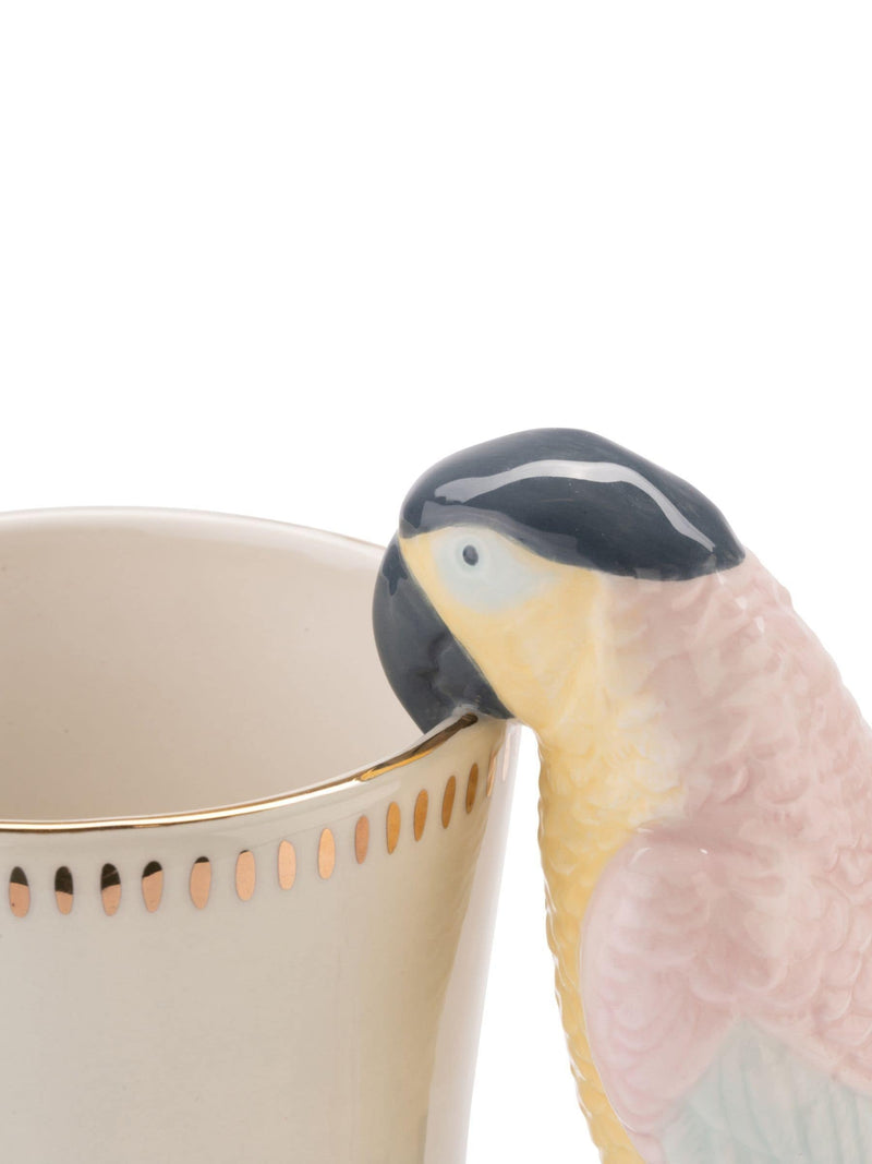 Yvonne Ellen green parrot jug with gold trim (British brand)