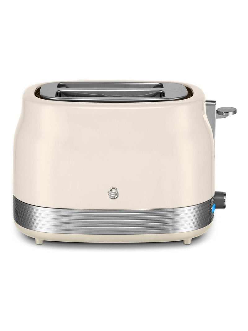 Swan Grey 930W Retro 2 Slice Toaster