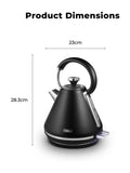 Tower black 1.7L Mirage kettle, imported from the UK