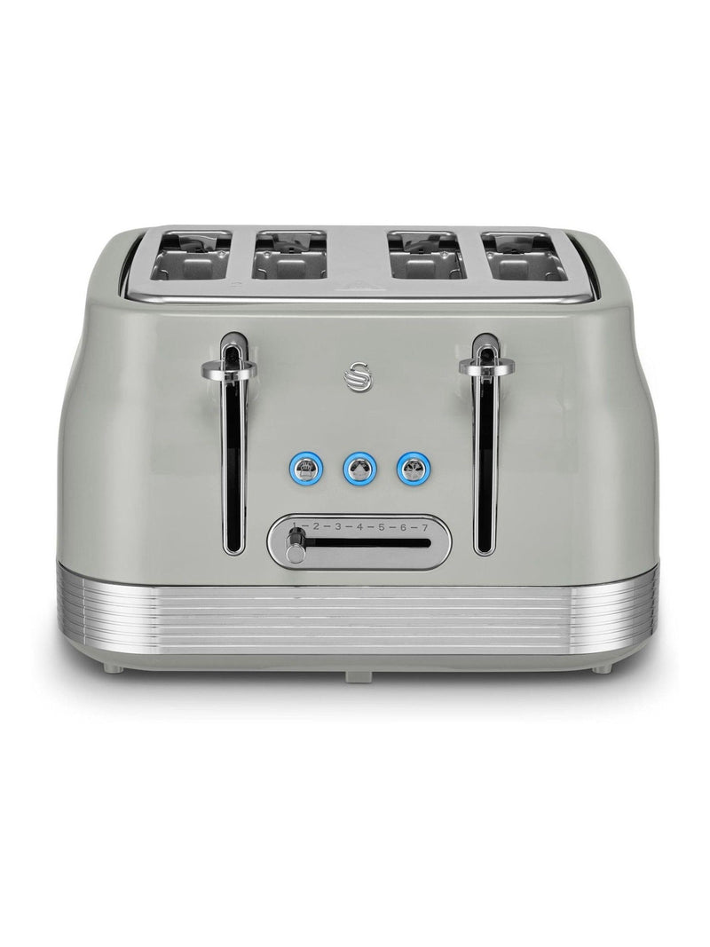 Swan Grey Retro 4 Slice Toaster (British brand)