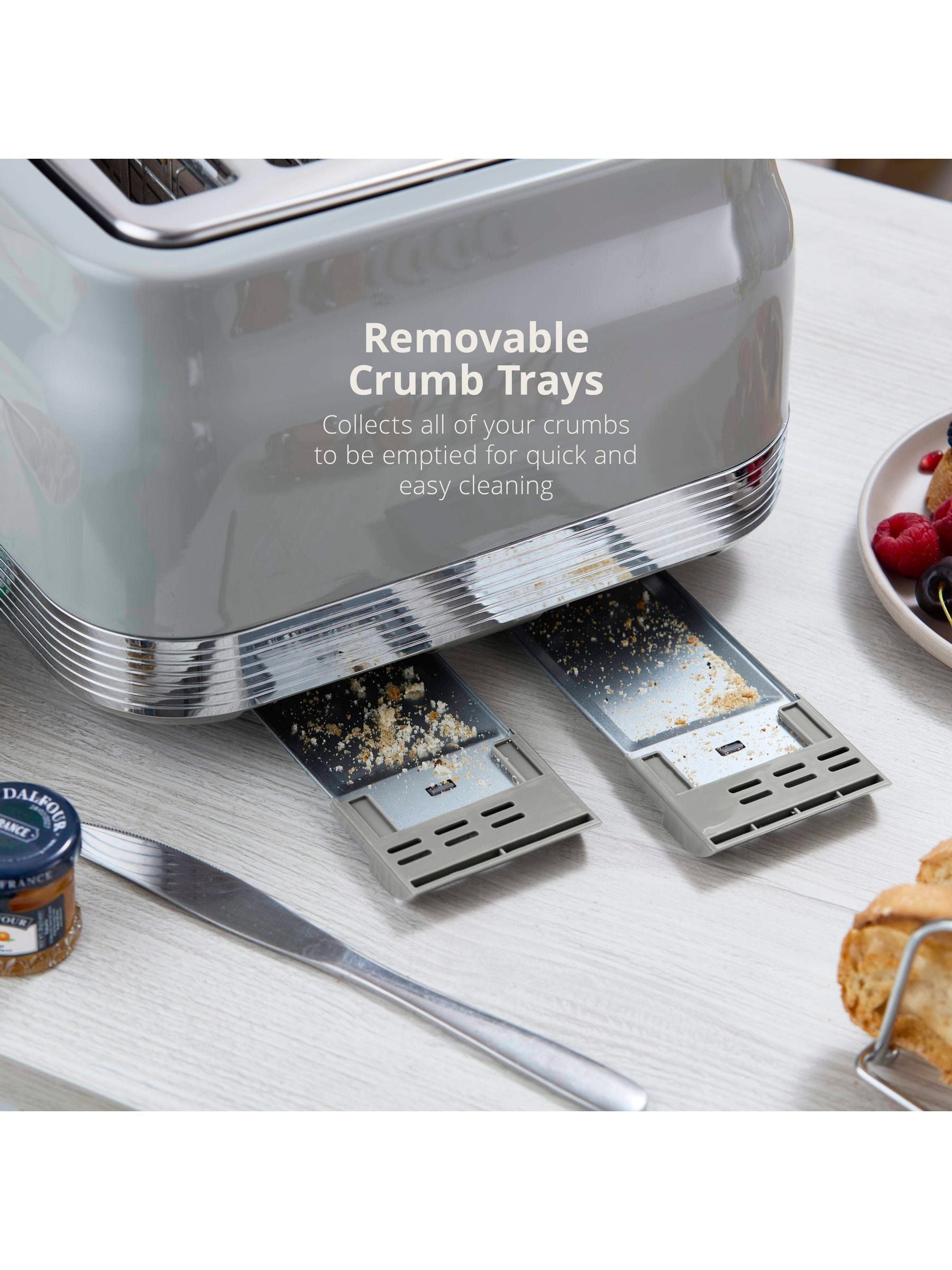 Swan Grey Retro 4 Slice Toaster (British brand)