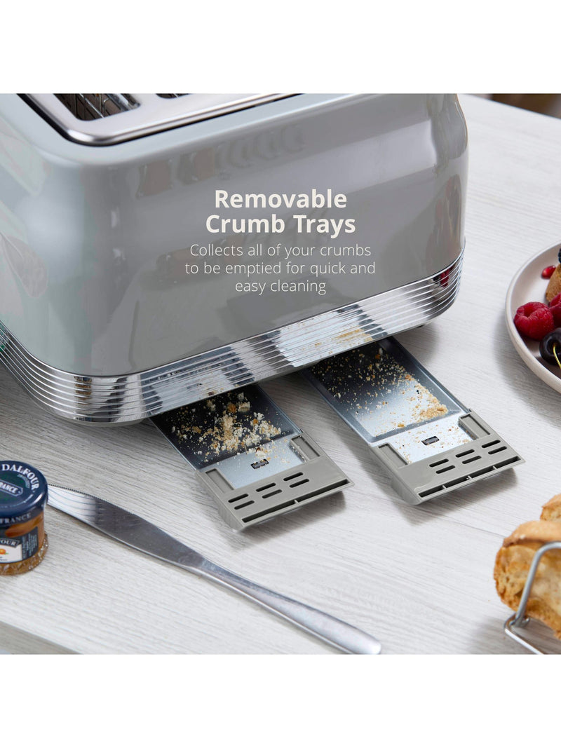 Swan Grey Retro 4 Slice Toaster (British brand)