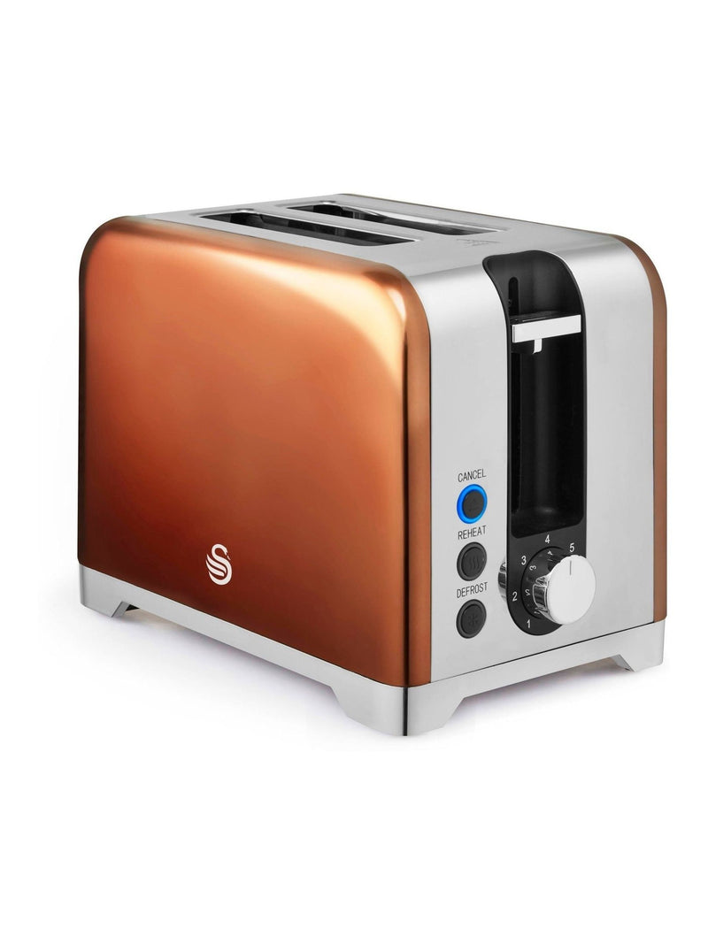 Swan Copper Solace toaster 2 slice, imported from the UK