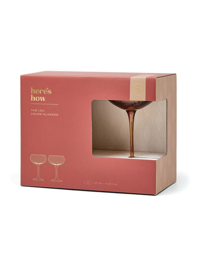 Here''s How Sett med 2 Amber The Lou Coupe Glass