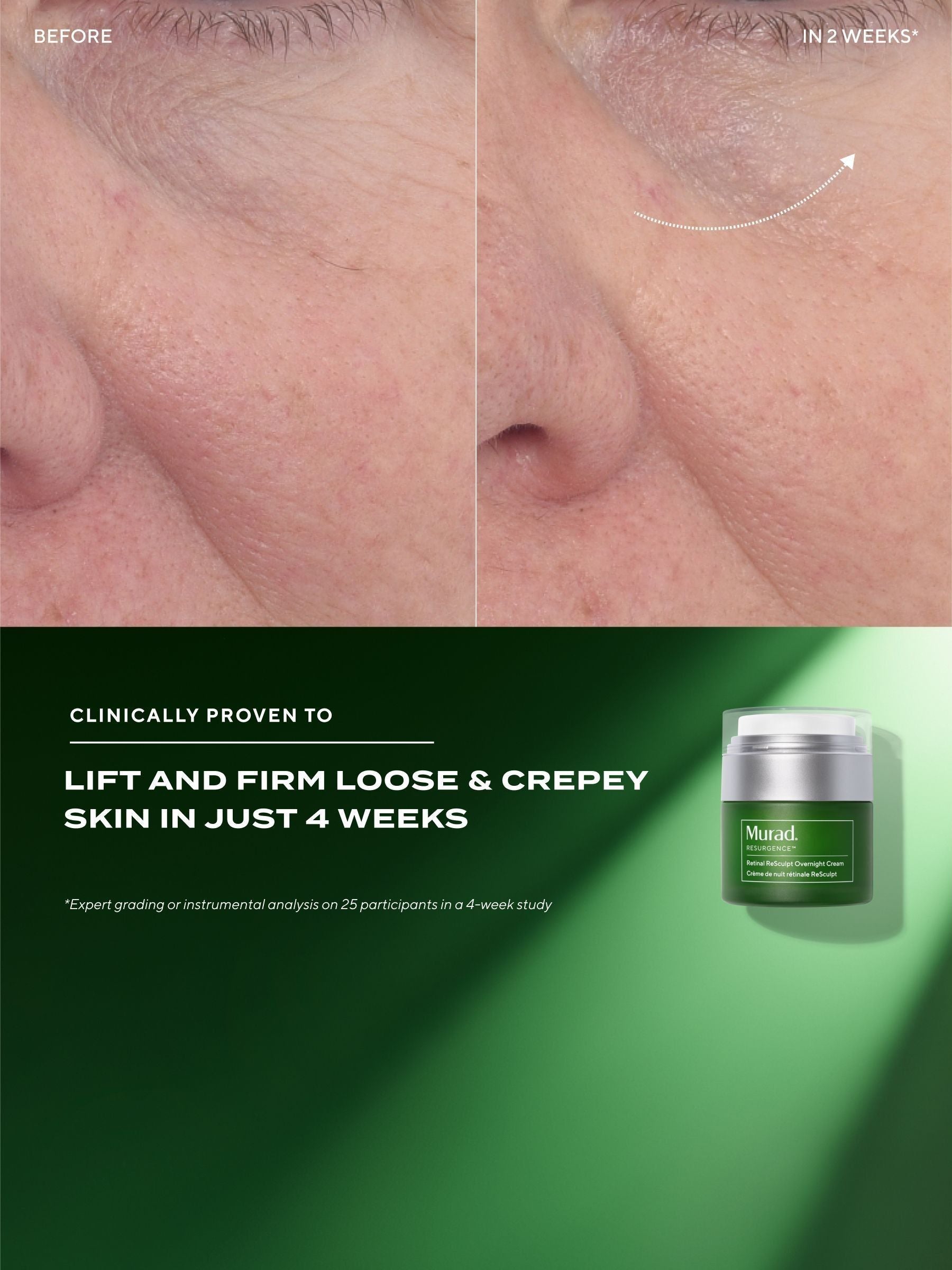 Murad Retinal ReSculpt Overnight Cream skincare product, imported from the UK
