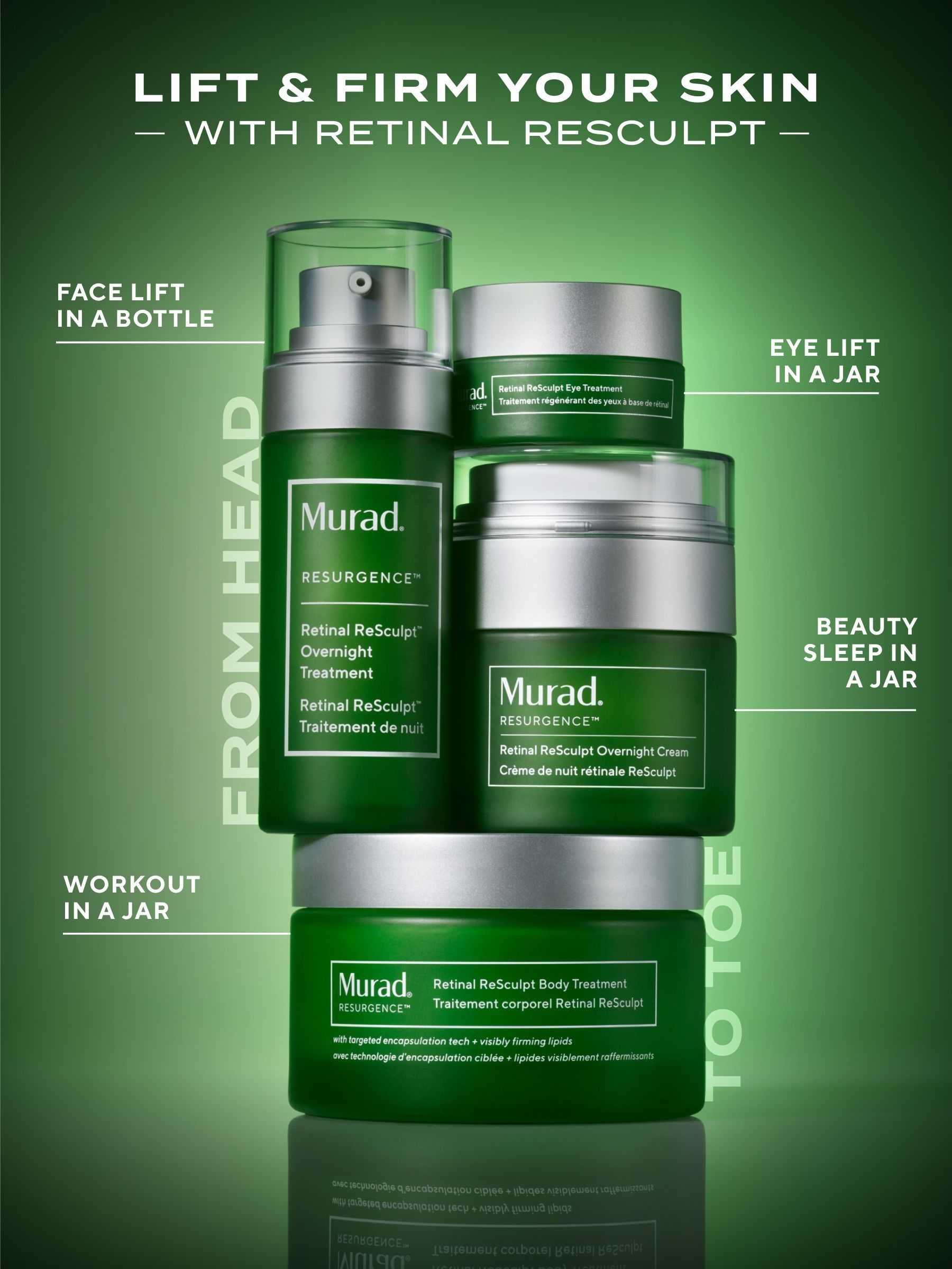 Murad Retinal ReSculpt Overnight Cream skincare product, imported from the UK