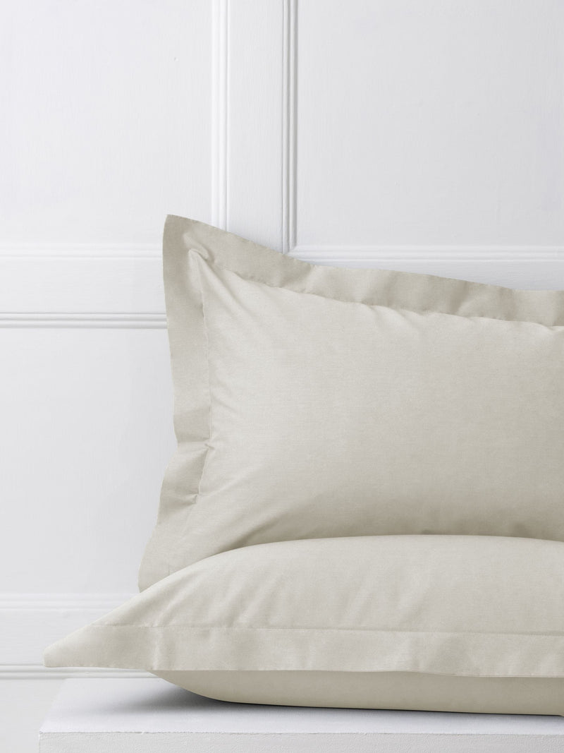 Set of 2 Cream Cotton Rich Pillowcases