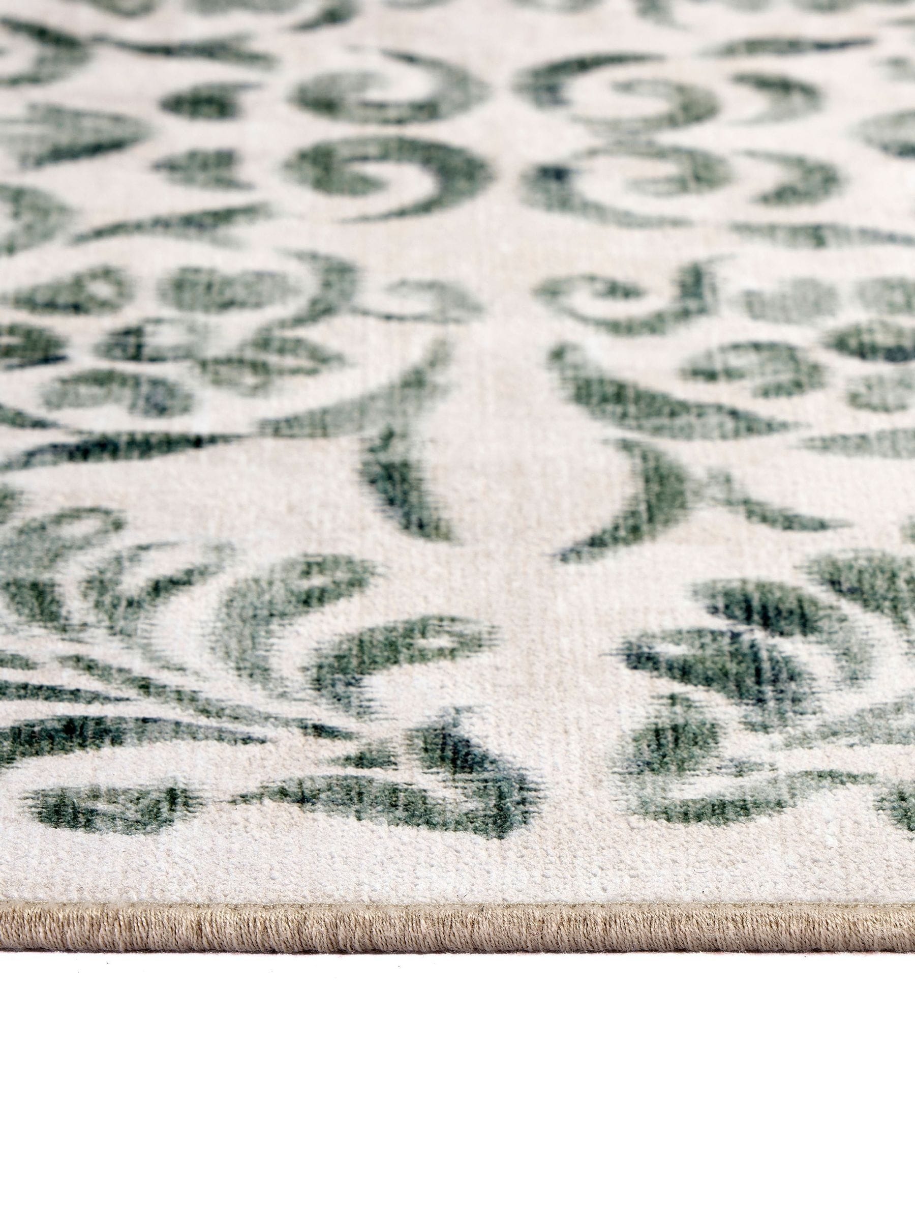 Hug Rug Green Vintage Scroll rug (British brand)