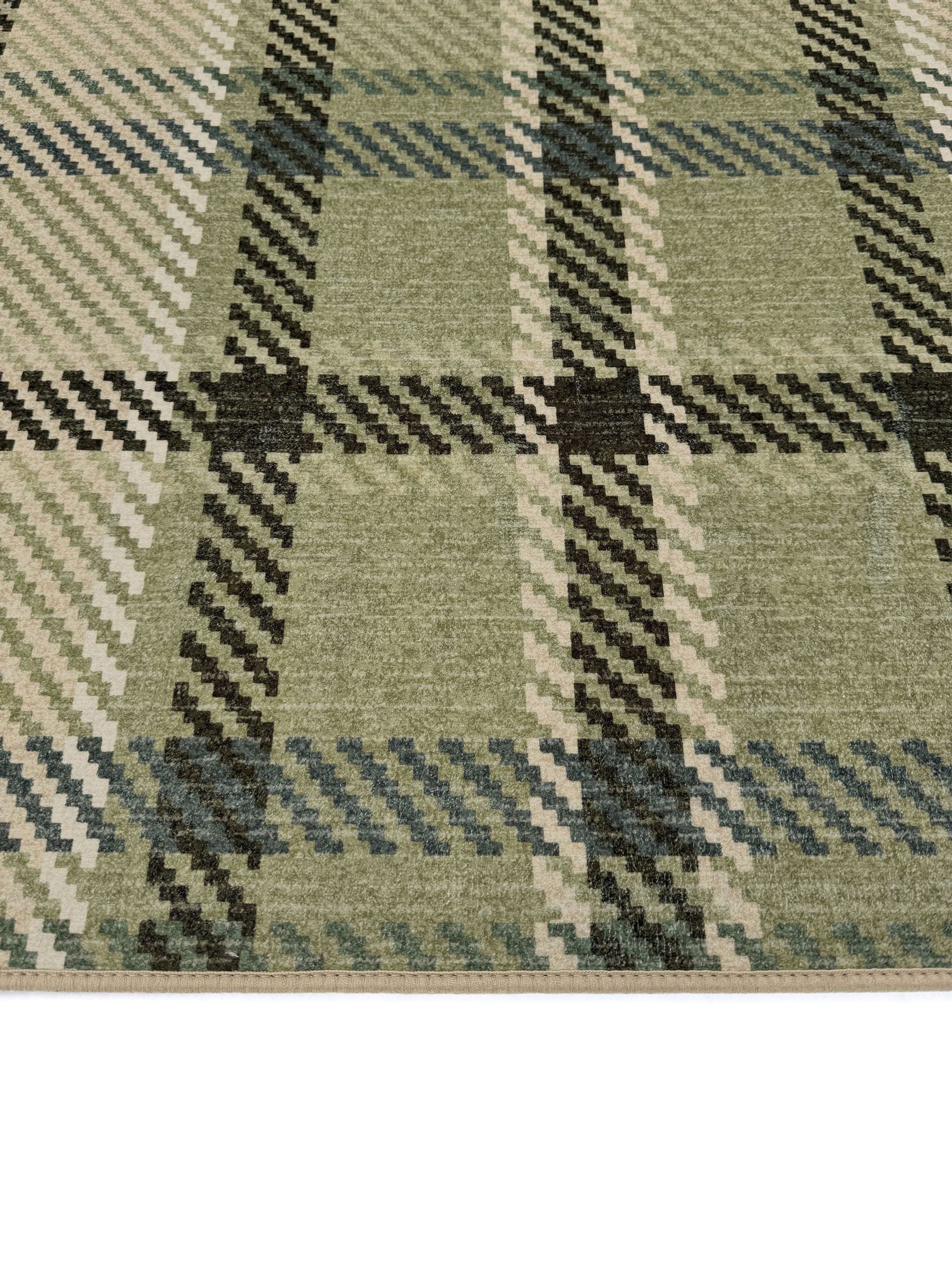 Hug Rug Green Isla Plaid rug, imported from the UK