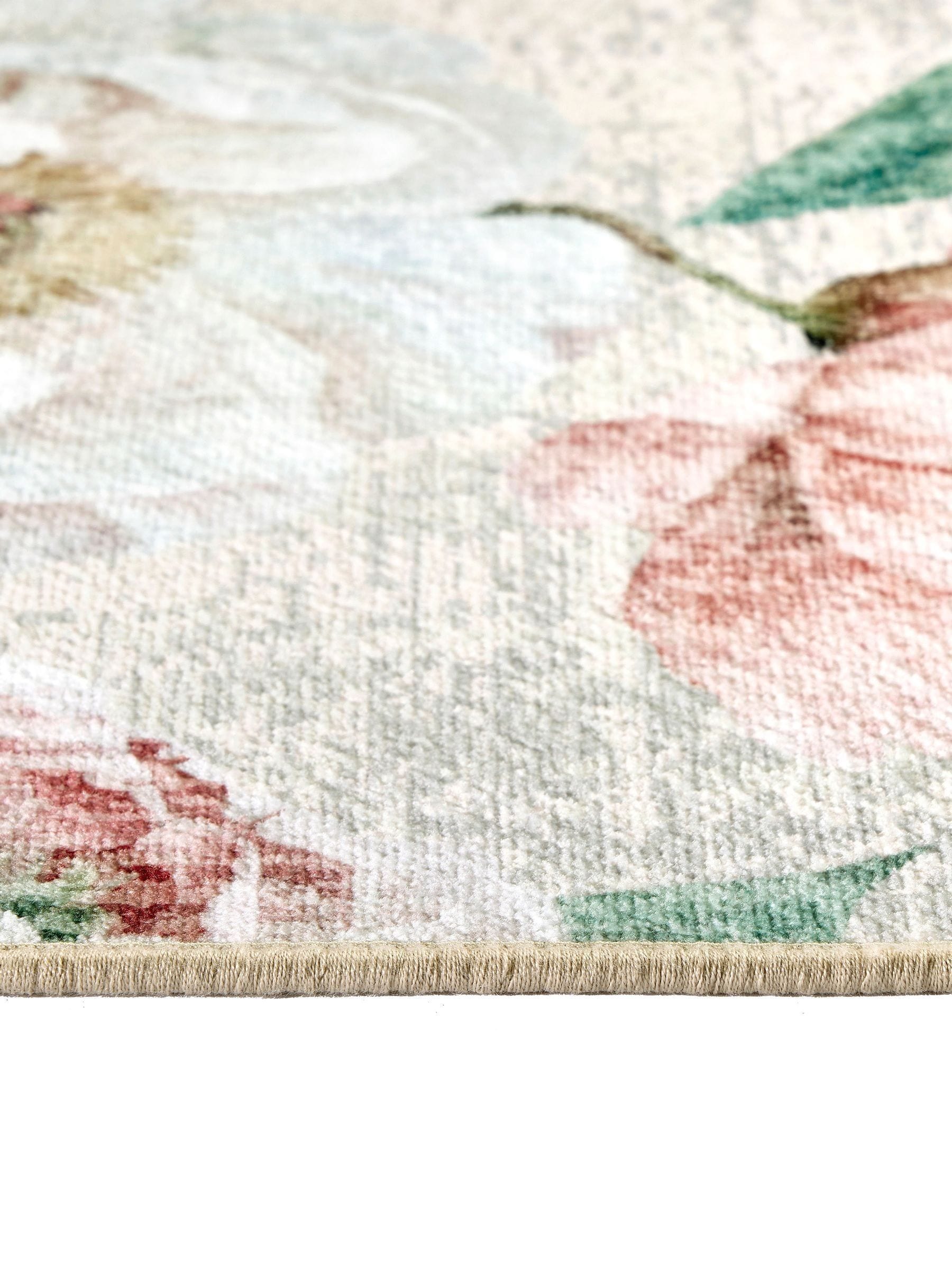 Hug Rug Pink Blooming Peonies rug, imported from the UK