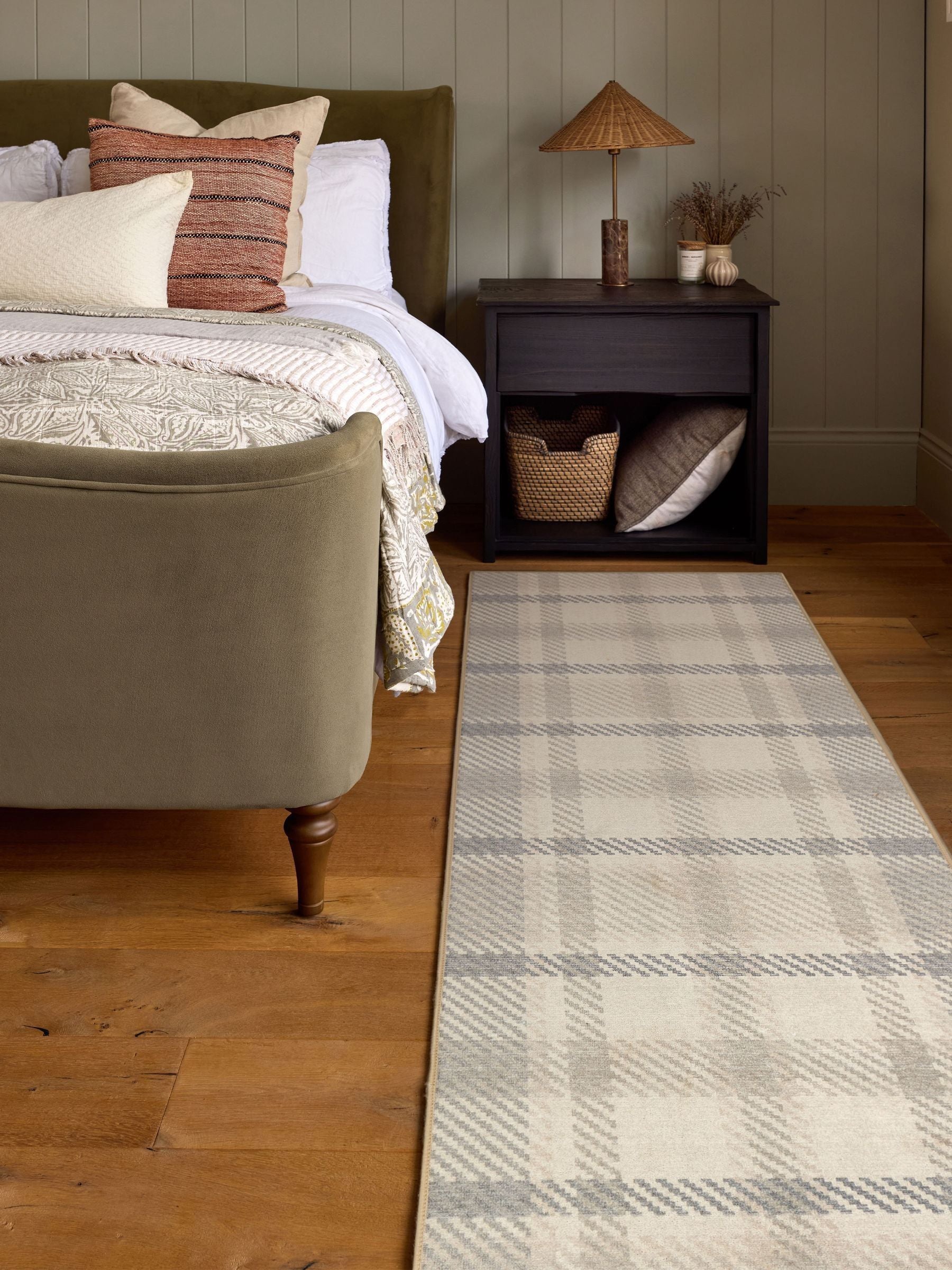Hug Rug Emerald Isla Plaid Runner 75x220cm
