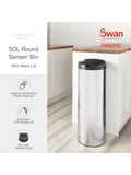 Swan stainless steel sensor bin 50L (British brand)