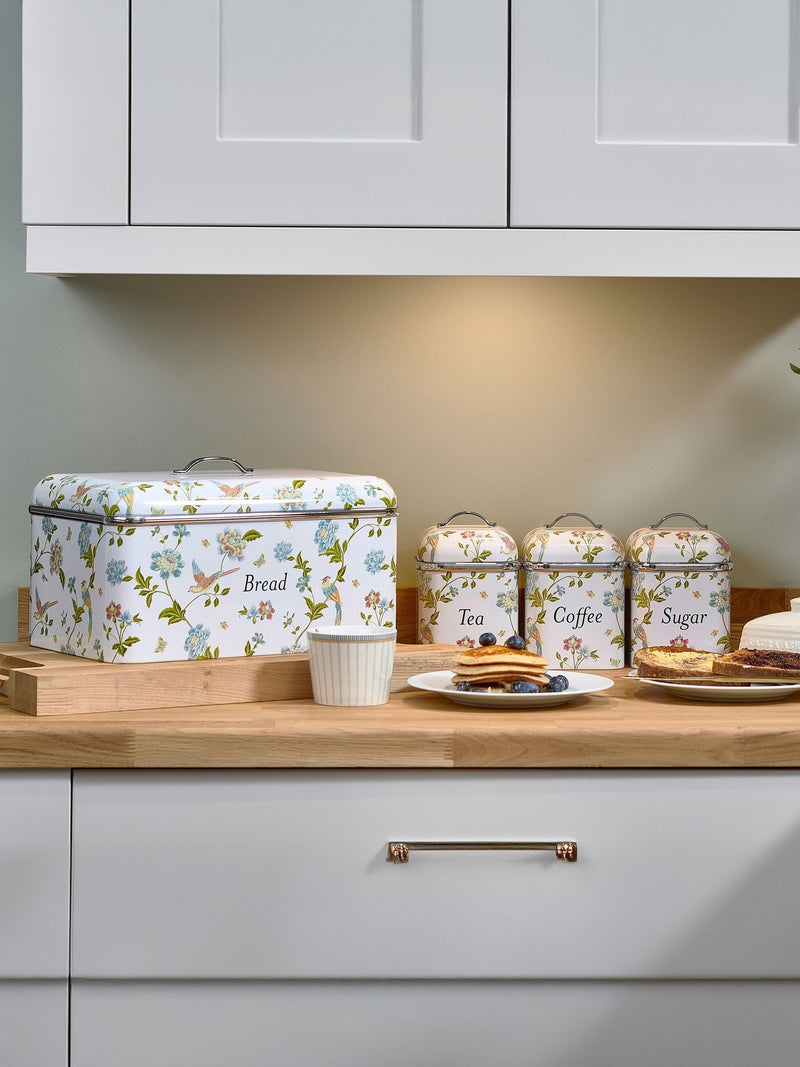 Laura Ashley Elveden White bread bin - British product