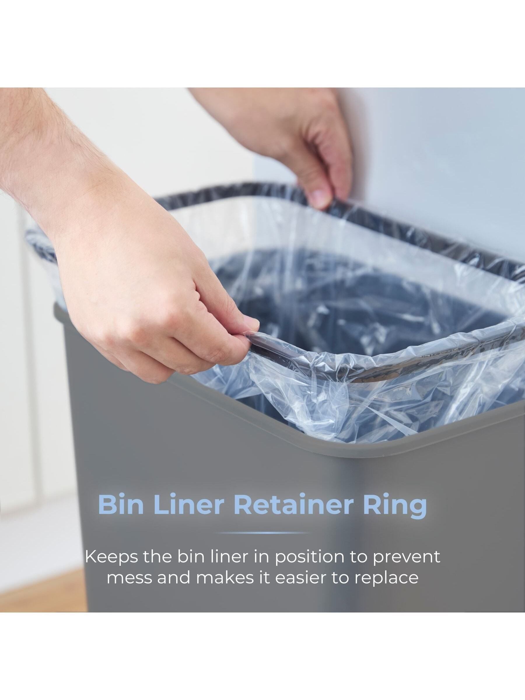 Tower Black Rectangular Sensor Bin 50L - British product