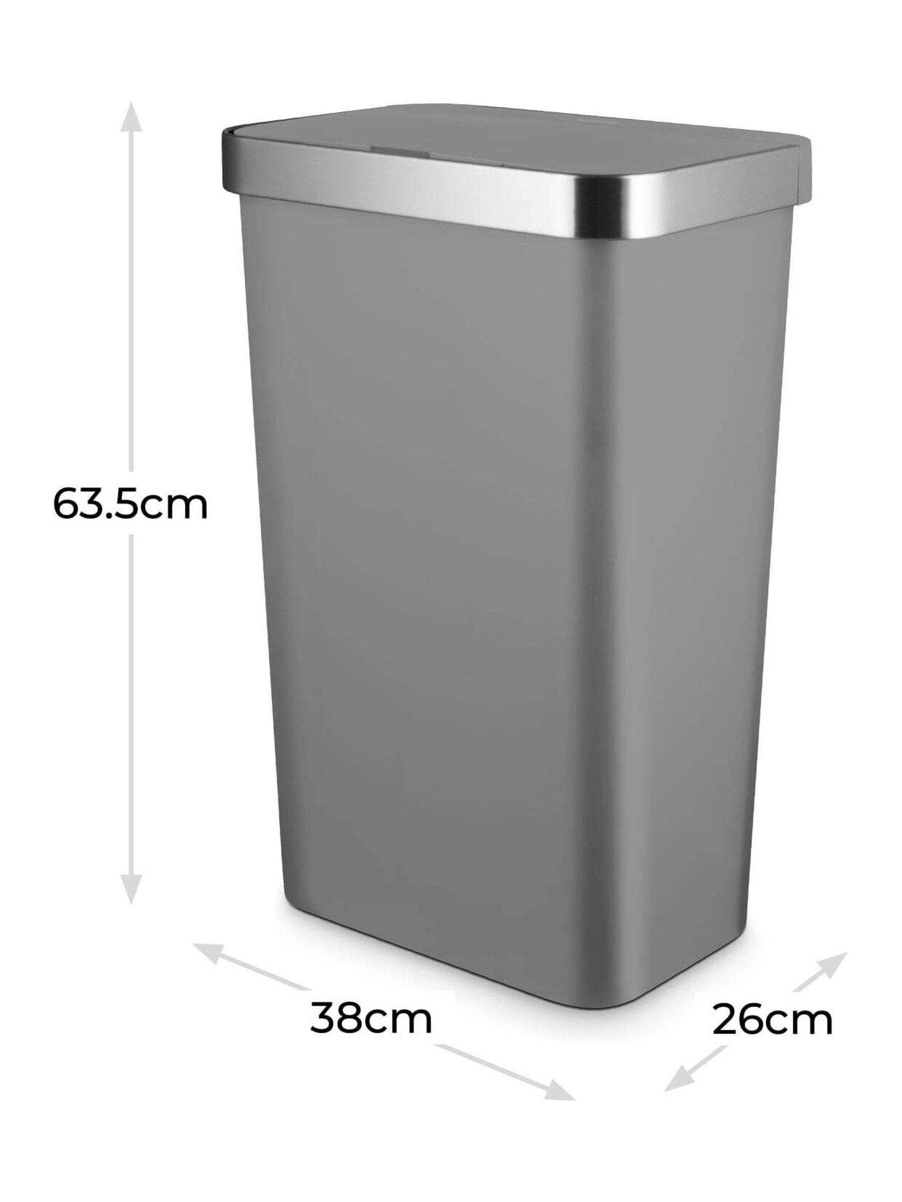 Tower Black Rectangular Sensor Bin 50L - British product