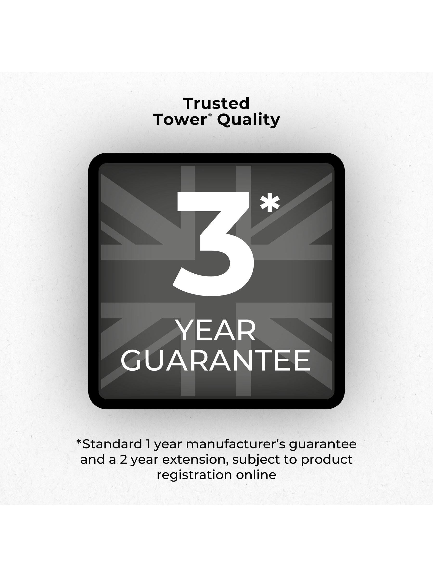Tower Black Rectangular Sensor Bin 50L - British product