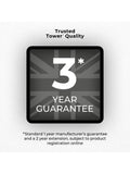 Tower Black Rectangular Sensor Bin 50L - British product