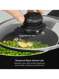 Swan Black Townhouse 3 Piece Saucepan Set