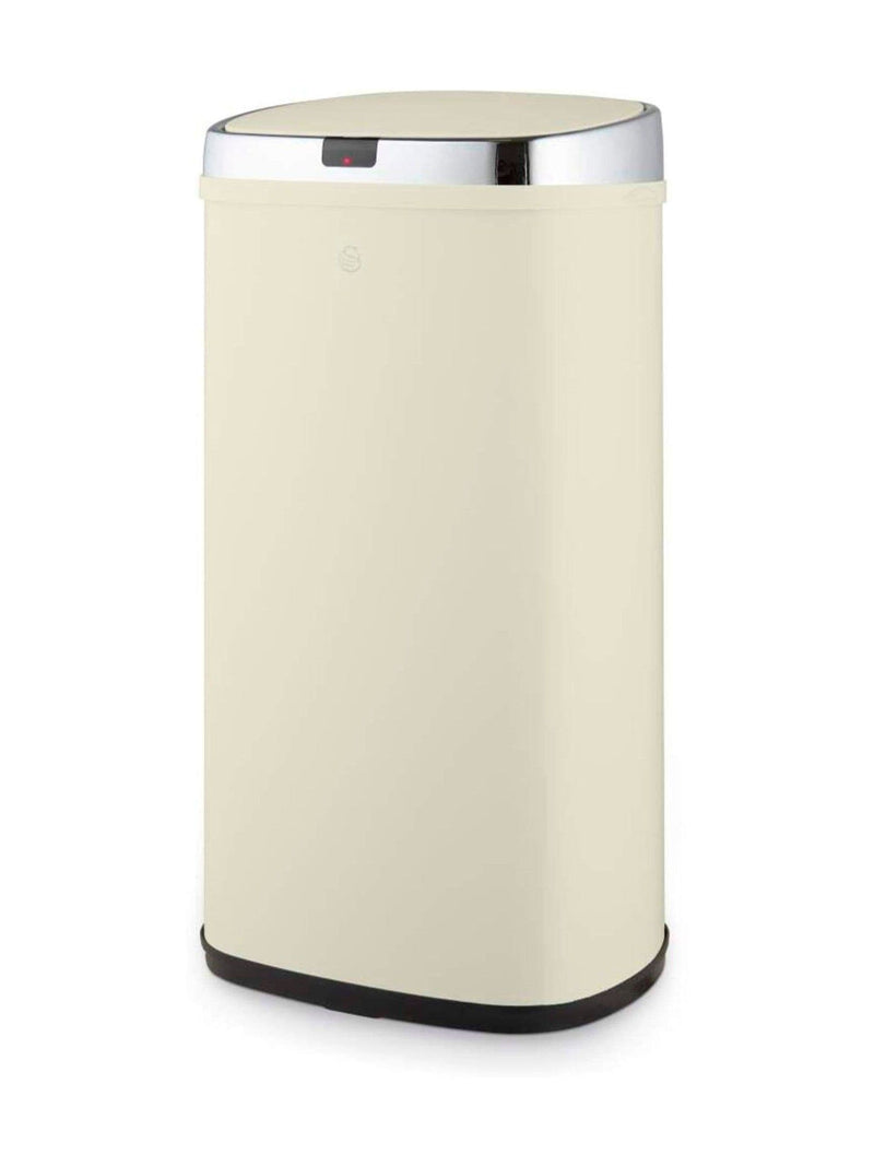 Swan Cream Townhouse 42L Square Sensor Bin
