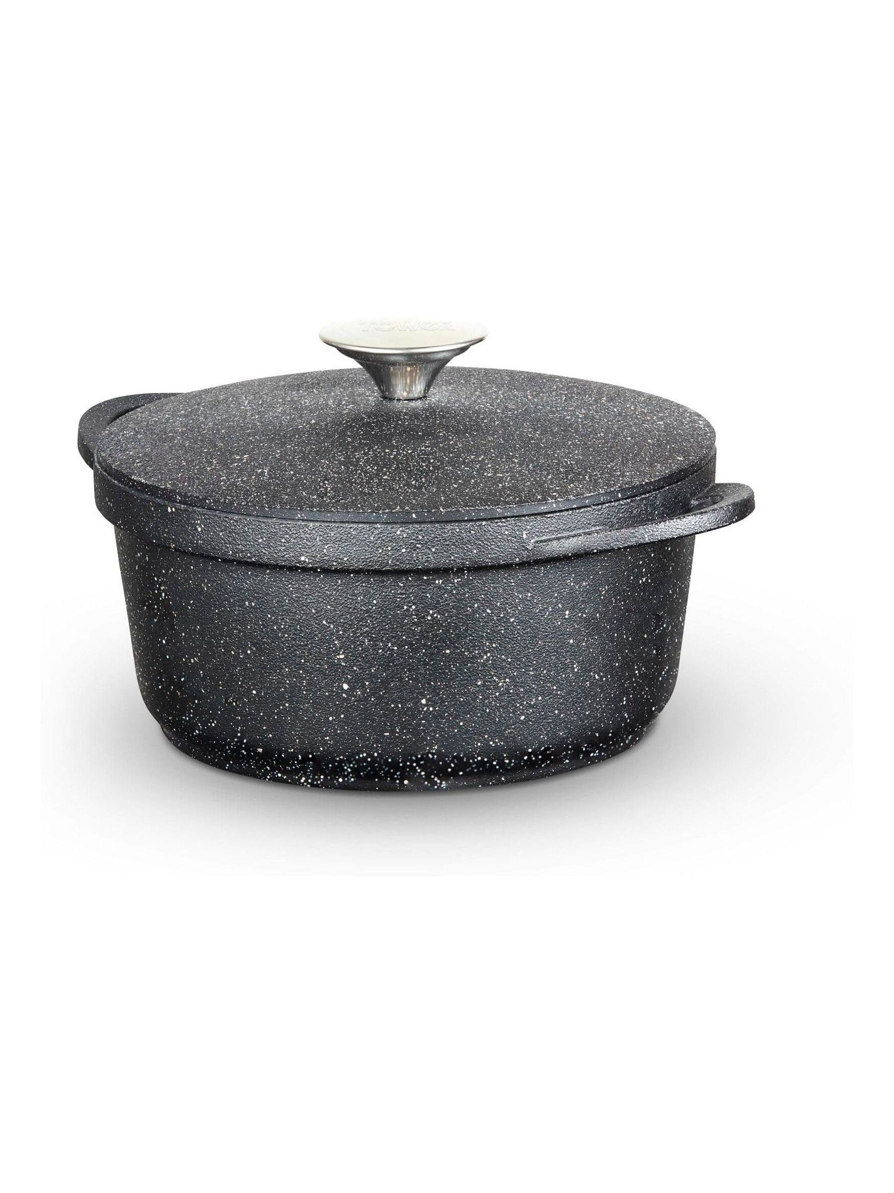 Tower Black 20cm Casserole Dish with Aluminium Lid