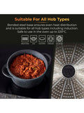 Tower Black 20cm Casserole Dish with Aluminium Lid