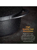Tower Black 20cm Casserole Dish with Aluminium Lid