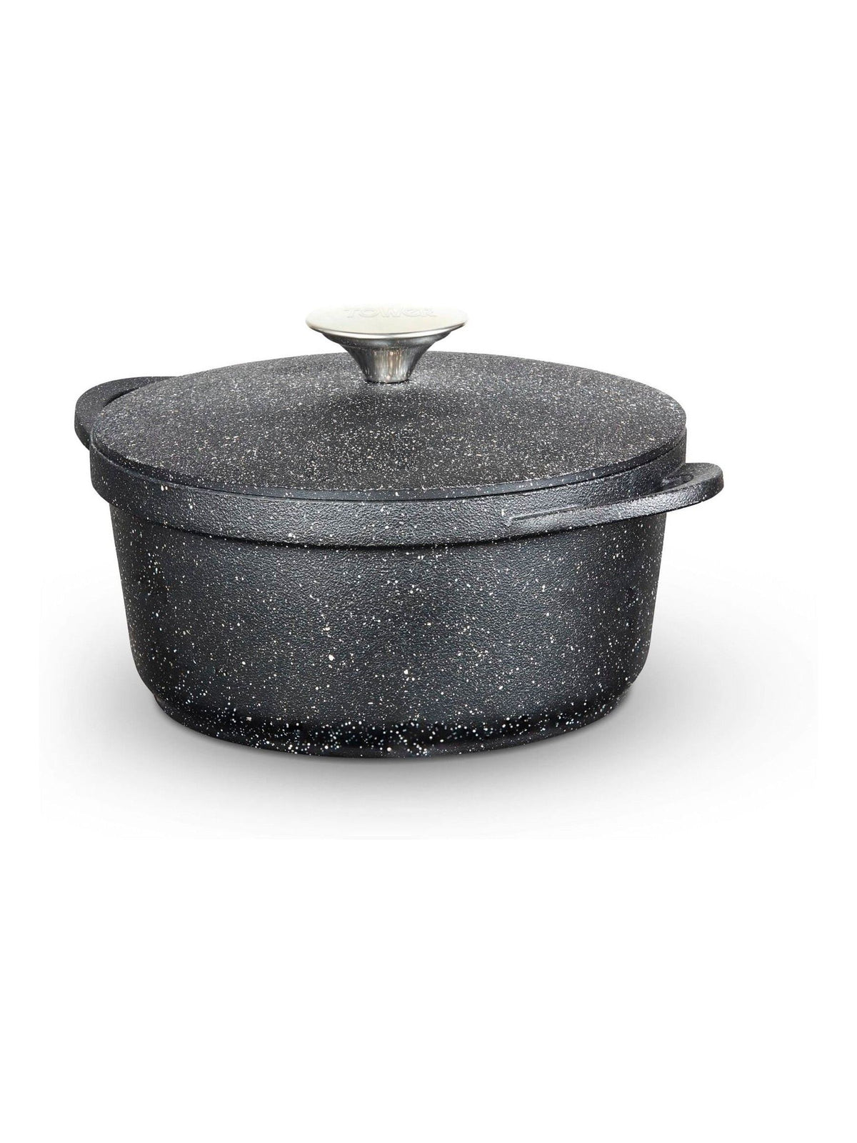 Tower Black 20cm Casserole Dish with Aluminium Lid