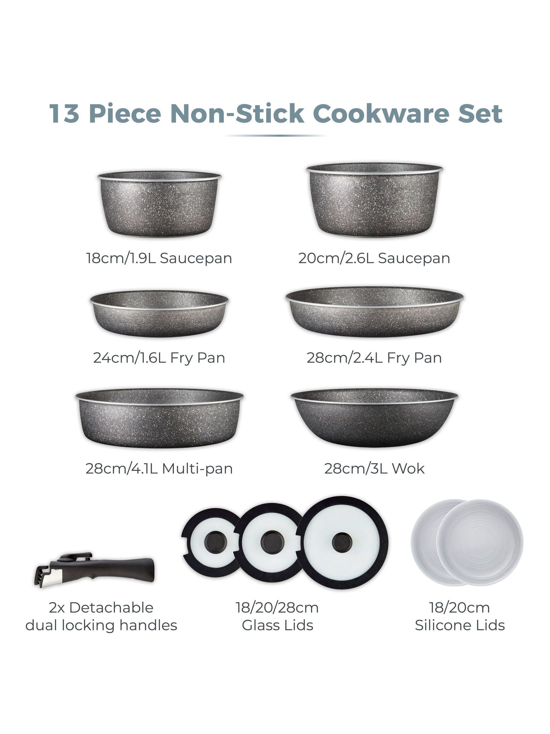 Tower 13 piece Freedom Precision cookware set - British product