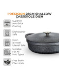 Tower Black Shallow Casserole Dish 28cm (British brand)