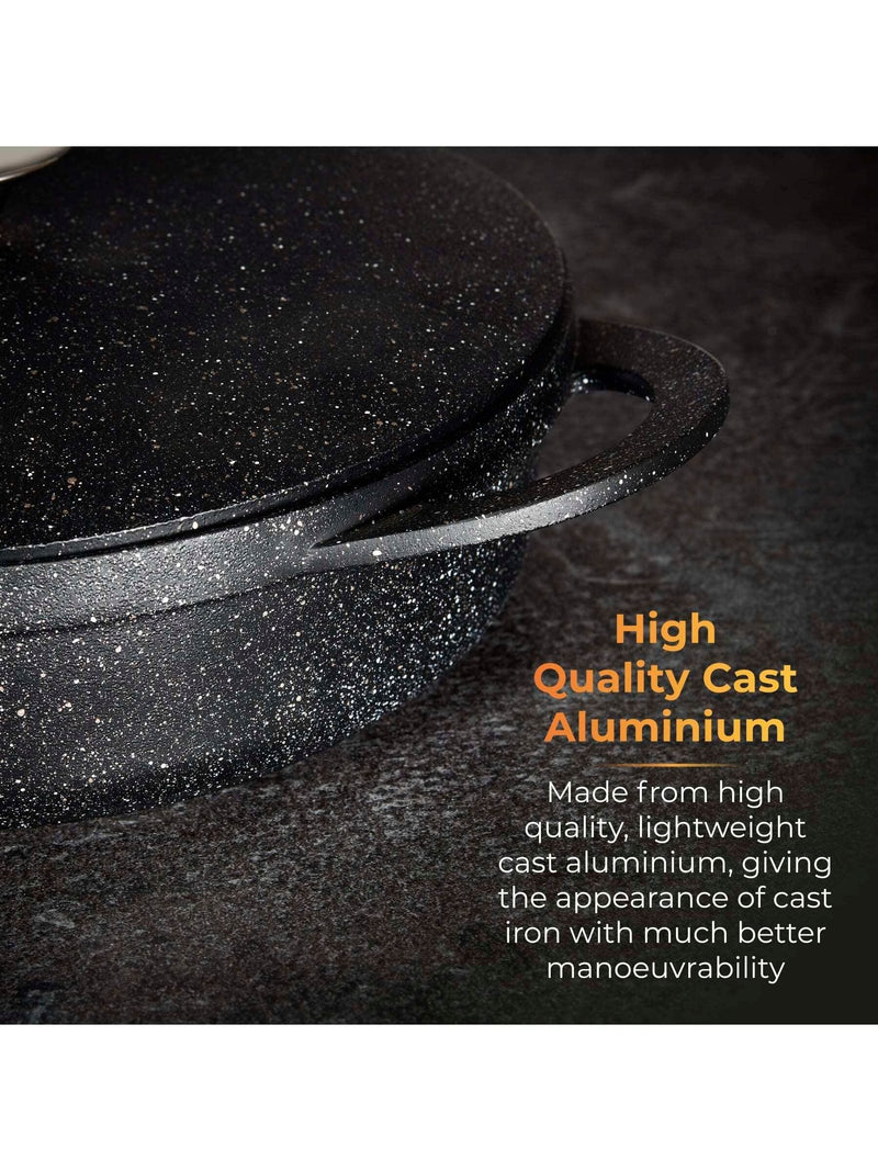 Tower Black Shallow Casserole Dish 28cm (British brand)