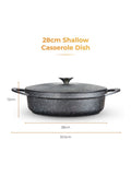 Tower Black Shallow Casserole Dish 28cm (British brand)