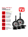 Tower 5 piece black cookware set (British brand)
