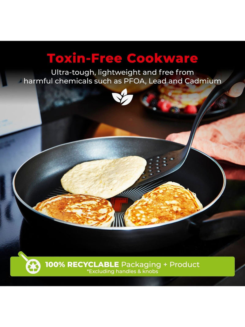 Tower 5 piece black cookware set (British brand)