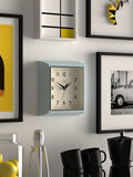 Jones Clocks blue retro square wall clock, UK version