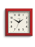Jones Clocks Red A Retro Square Wall Clock, UK version